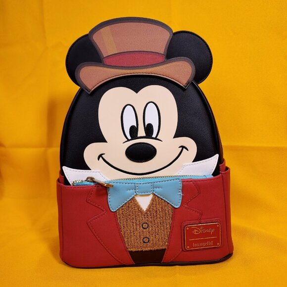 Loungefly Disney Mickey Mouse Christmas Carol Bob Cratchit Cosplay Mini Backpack
